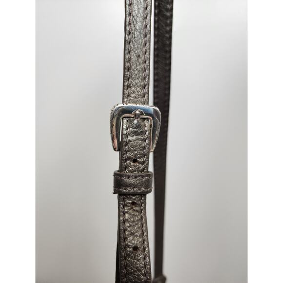 Brighton 2 tone Black & Bronze Crossbody Purse Tassel - Picture 6 of 11